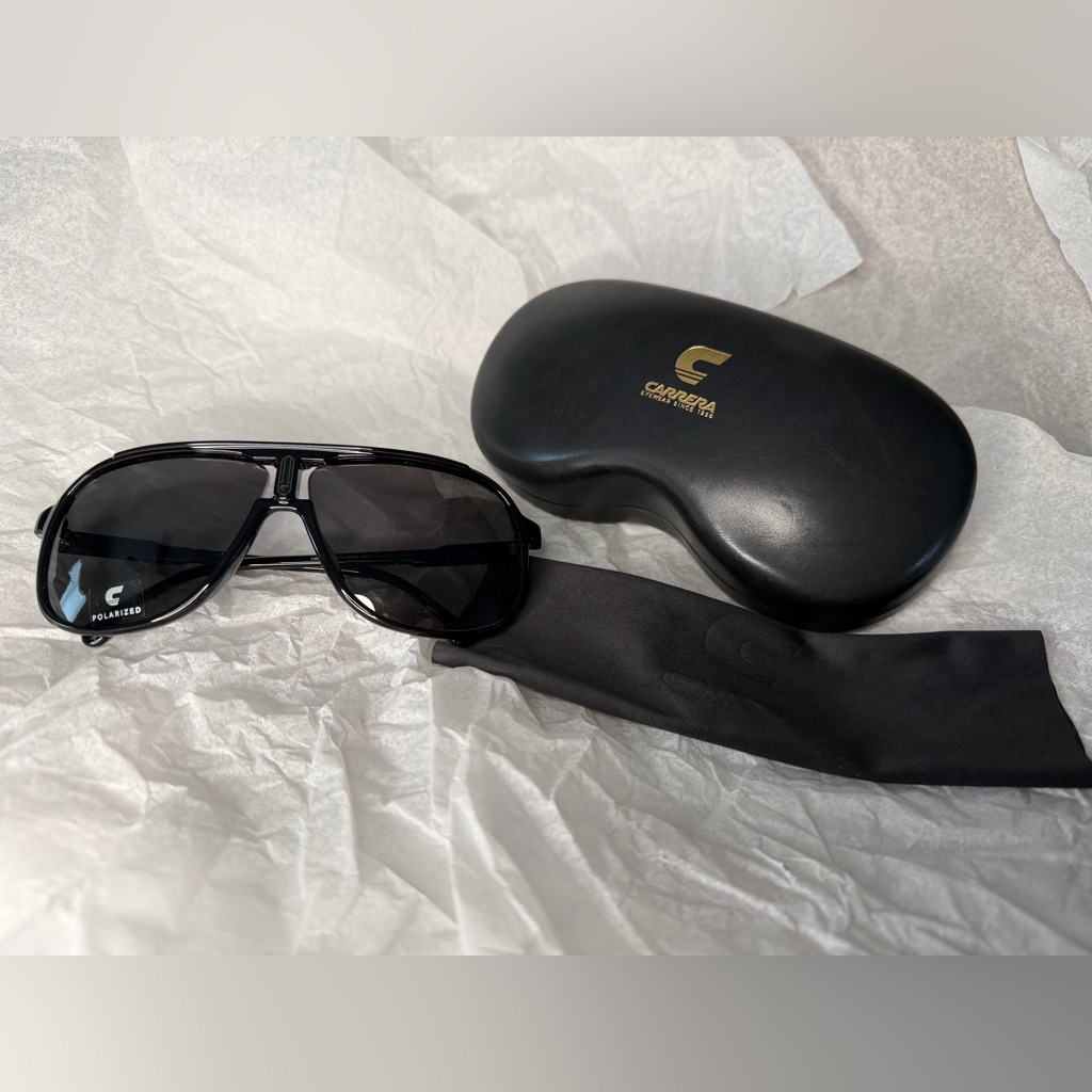 Carrera Black Polarized Aviator Sunglasses 1047/S
